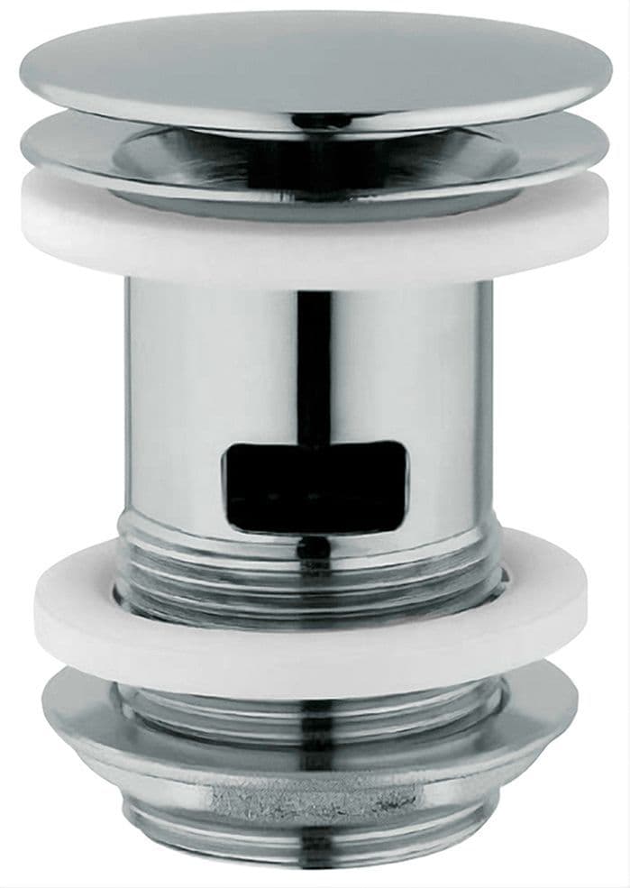 CREPINE ECROU PLAT NOBILI 5/4" RONDE+ TROP-PLEIN CHROME vue 1