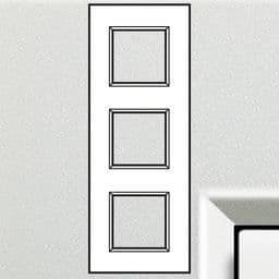 LivingLight - plaque rectangulaire 3 x 2 modules 71mm Argent vue 1