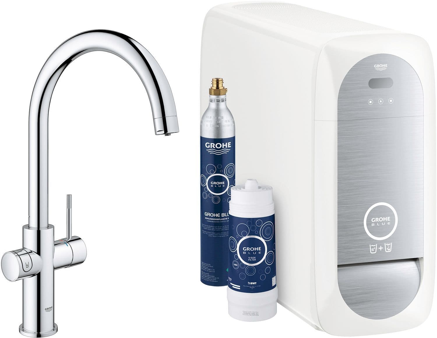 MITIGEUR CUISINE BLUE HOME C-BEC KIT DE DEMARRAGE WIFI CHROME vue 1