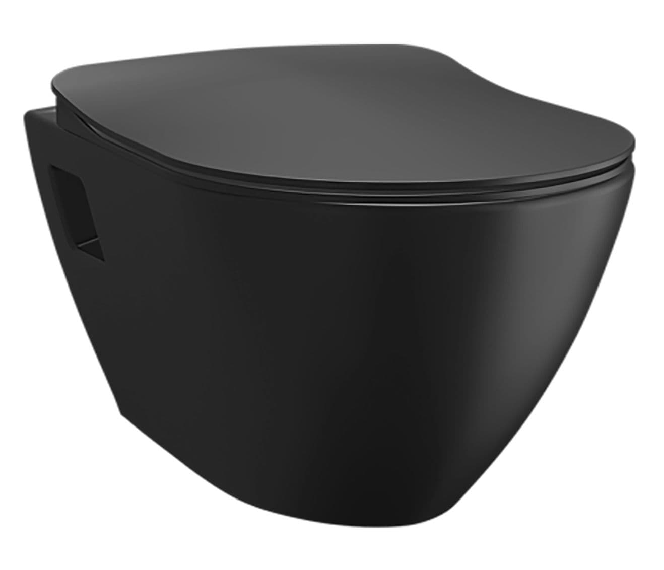 WC SUSPENDU DESIGN AVEC HYGIÈNE INOX (BIDET), NOIR MAT vue 1