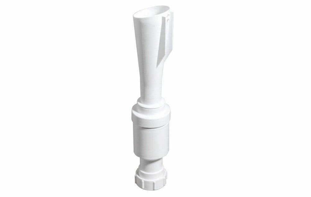 Mc Alpine siphon entonnoir D40mm garde d'eau 60mm PP blanc vue 1