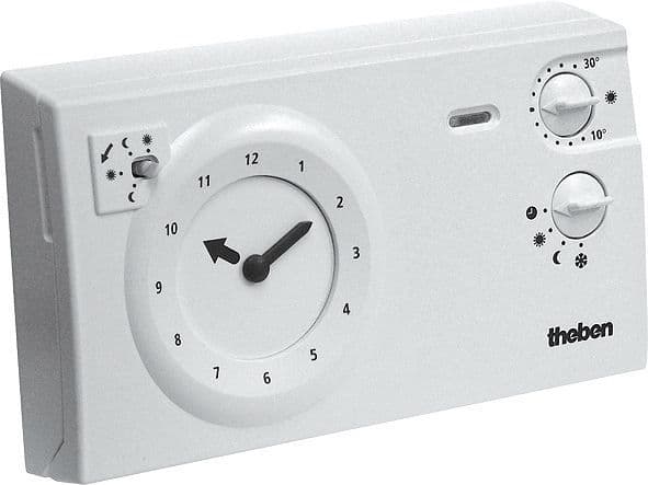 THERMOSTAT D'AMBIANCE PROGRAMMABLE THEBEN RAM722 24H/7JOURS 230V BLANC CLASSE I (1%) vue 1