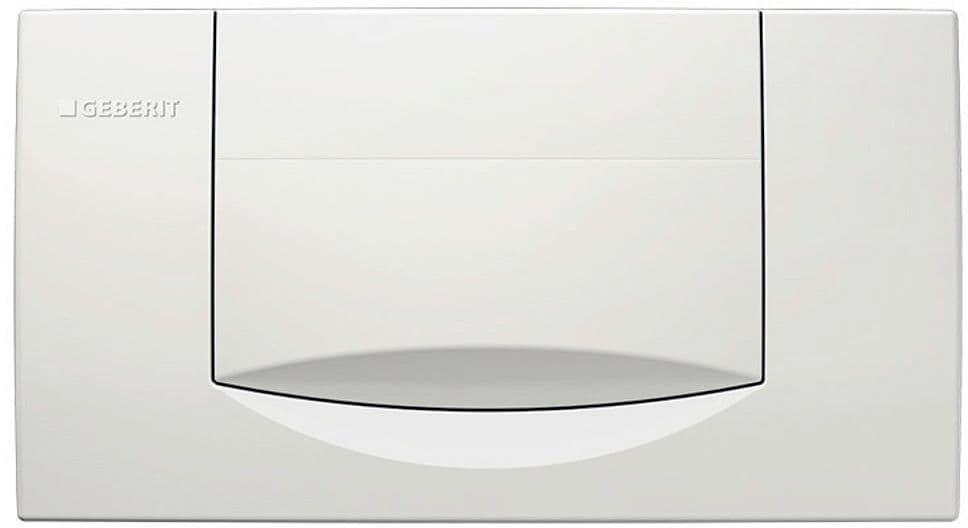 PLAQUE DE COMMANDE 1 TOUCHE 200F GEBERIT BLANC vue 1