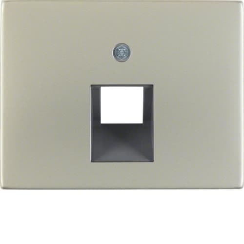 Enjoliveur pour prise informatique simple Berker K.5 Inox vue 1