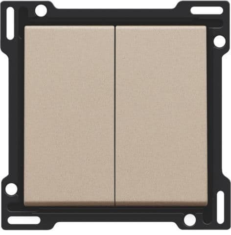 Set de finition pour interrupteur double allumage, interrupteur va & vient + bouton - poussoir vue 1