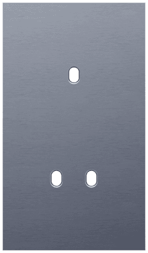 Plaque de recouvrement double, verticale 60 mm d'entraxe, pour une fonction de commutation simple et une double, Niko Toggle alu blue grey brushed vue 1