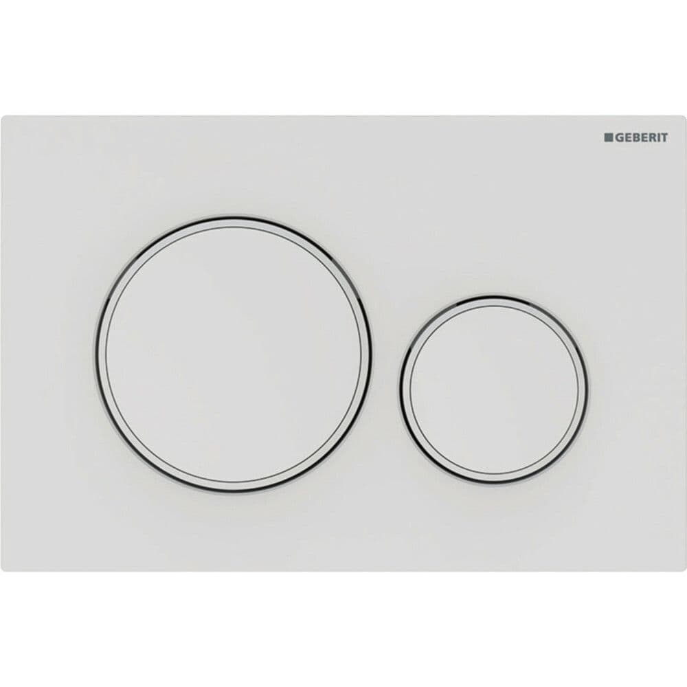 Geberit Sigma20 plaque de commande blanc mat vue 1