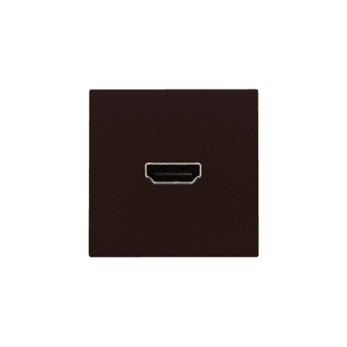 Set de finition avec prise HDMI/HDMI, couleur dark brown coated vue 1