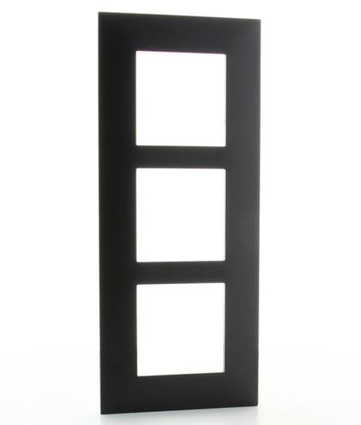 Valena plaque 3 postes vertical entraxe 57mm Noir Cuivre vue 1