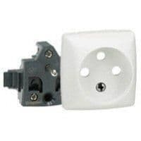 Oteo prise de courant 2 pôles + T 10 / 16A - 250V - composable vue 1