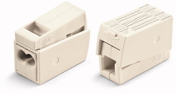 Borne pour luminaire pour 2 conducteurs version standard température de fonctionnement contin, Blanc vue 1