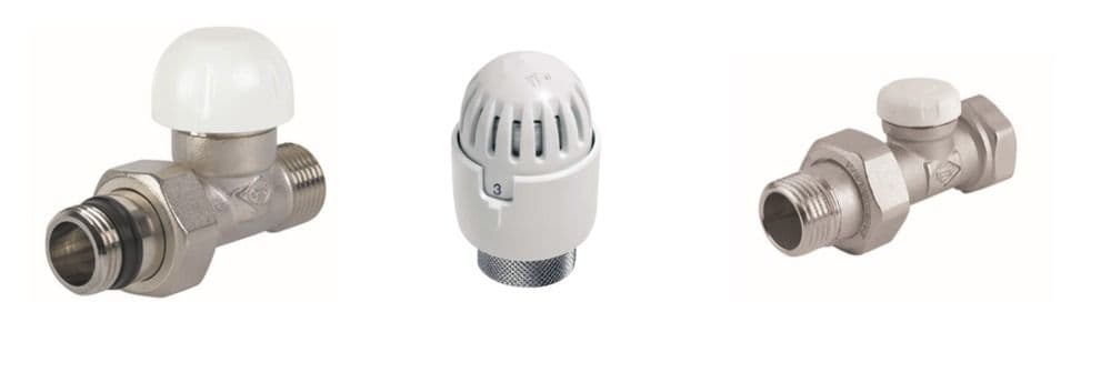 GO by Van Marcke set robinetterie thermostatique radiateur droit 1/2" F tuyaux vue 1