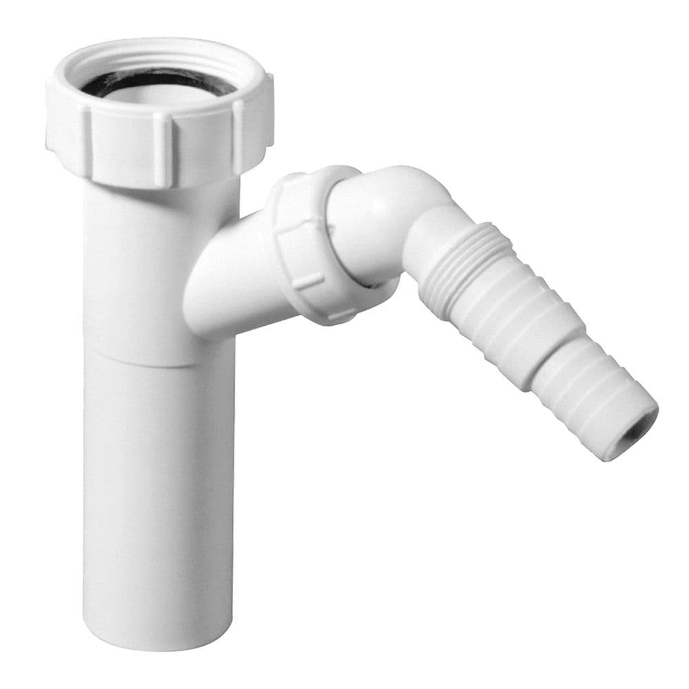 Mc Alpine Té avec raccord machine à laver 6/4"x40mm PP blanc vue 1