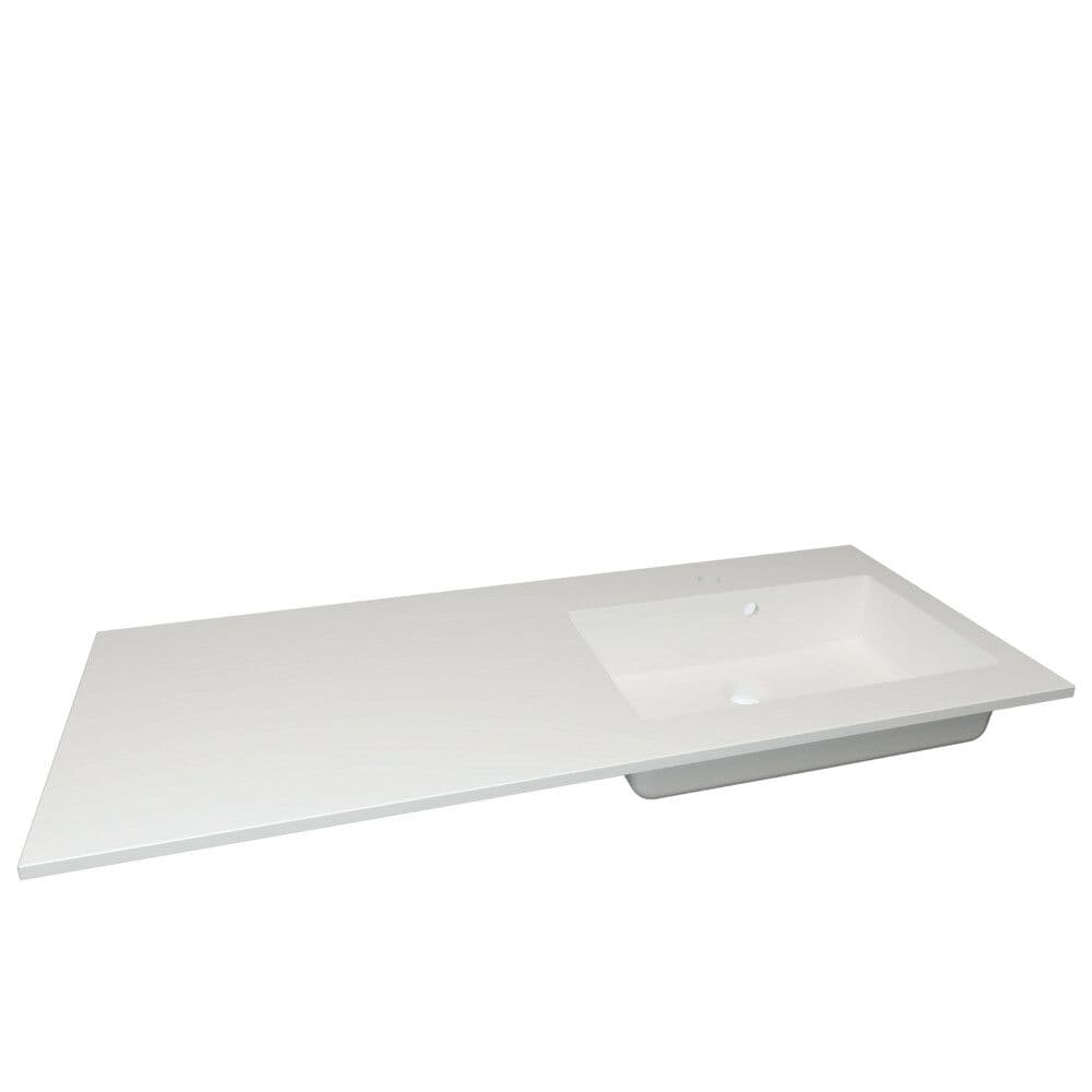 Van Marcke Don II tablette intégrée avec 1 lavabo encastré 1200 x 500 mm droite blanc vue 1
