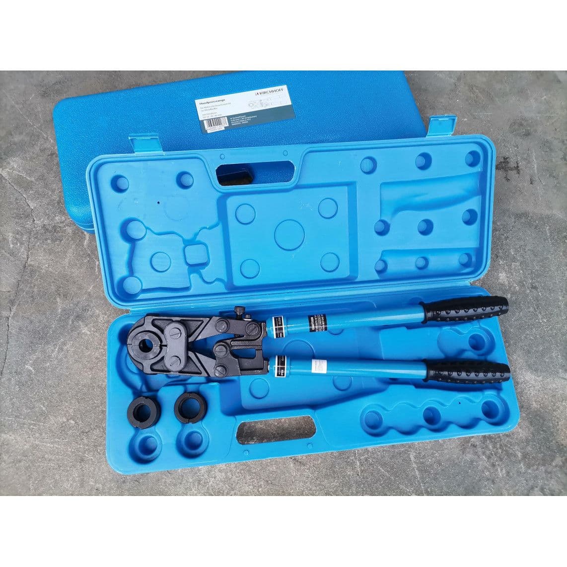 988883555 pince à sertir manuelle, avec inserts 16-20-26 mm, pour tube multicouche vue 1