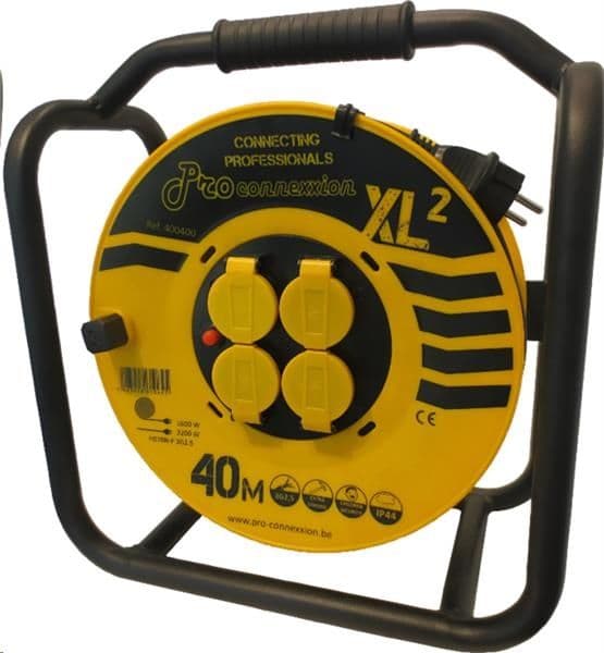 Enrouleur de câble H07RN-F 3G2.5 - 40m Solide XL² - 4 prises IP44 vue 1