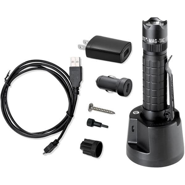 Torche Maglite MAG-TAC Led rechargeable Noir 671lm 148mm 2.5h 136gr vue 1