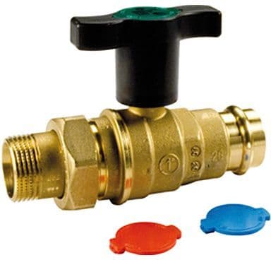 VANNE A SERTIR GIA.+RACCORD V/M 28-4/4"M vue 1