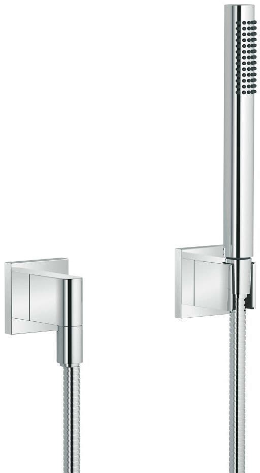 SET DE BAIN + COUDE DE RACCORDEMENT MURAL SYMETRICS DORNBRACHT CHROME vue 1