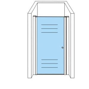 ALONI PORTE PIVOTANTE POUR NICHE - 800X1900MM - CHROME-VERRE CLAIR vue 1