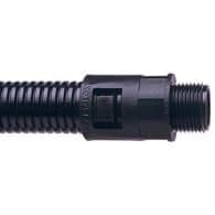 Presse étoupe M20 pour tube annelé - 16mm Gris livré avec contre écrou vue 1