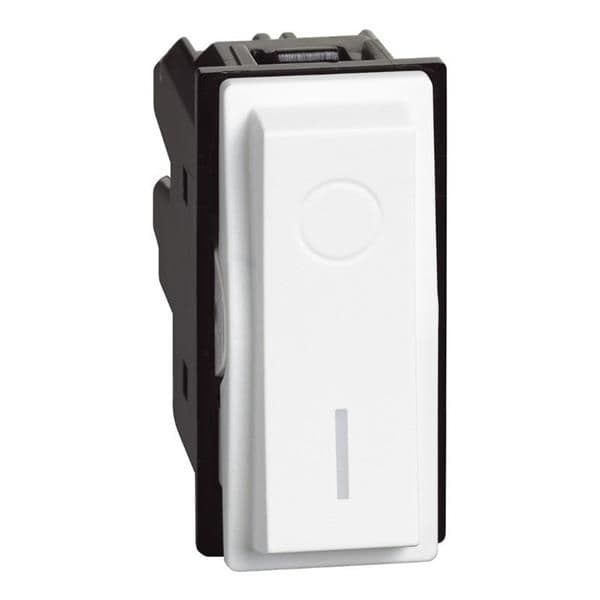 LNow interrupteur bipolaire 16AX complet 1 module Blanc vue 1