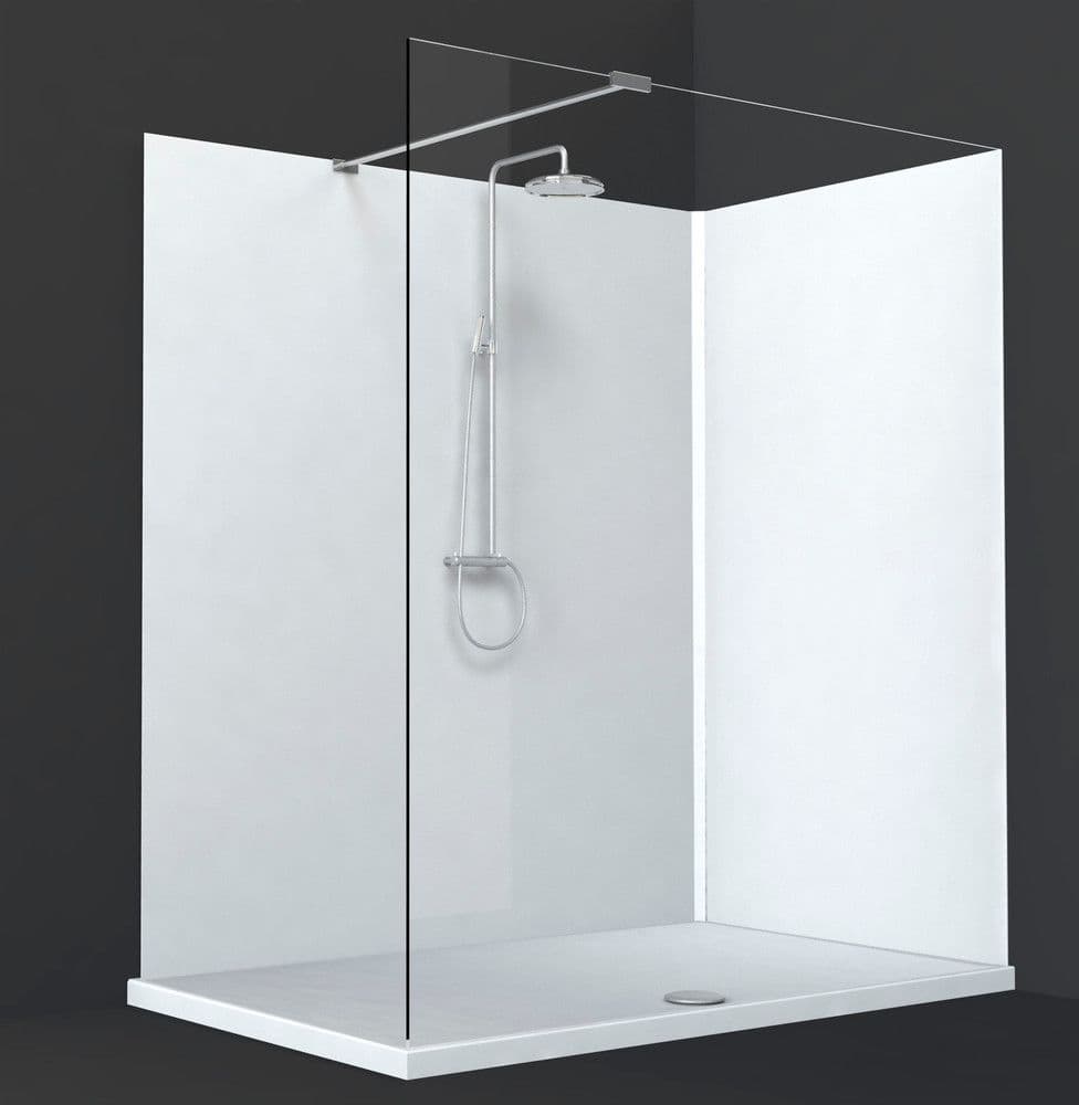 Van Marcke Cosmo cloison acrylique D6mm 203x265cm blanc Hi-Gloss antibactériens vue 1