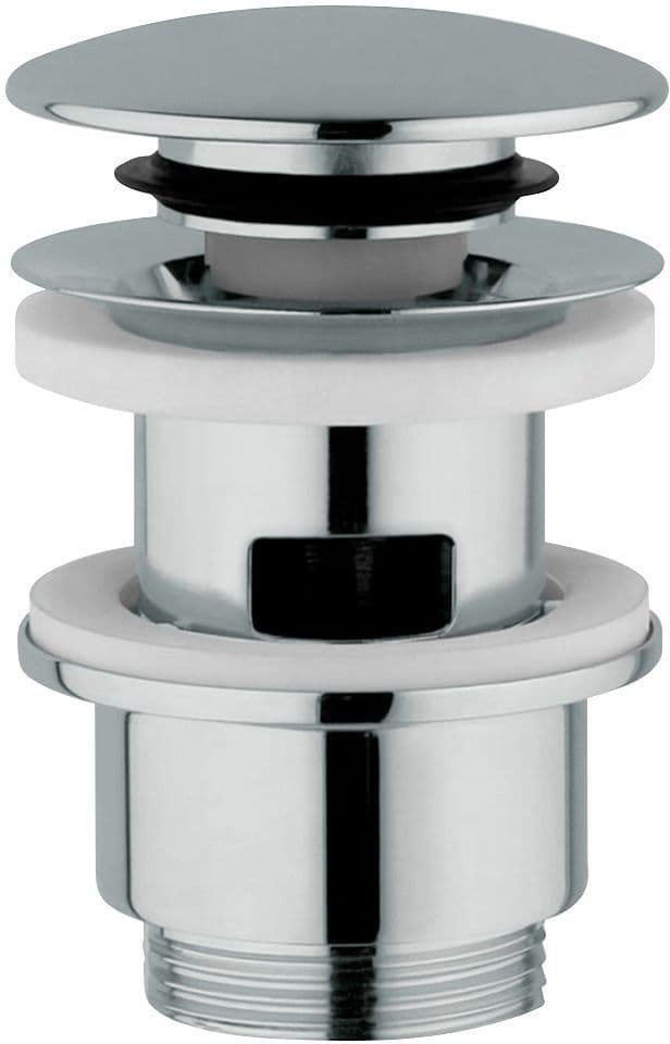 CLIC CREPINE DESIGN NOBILI 5/4" RONDE AVEC TROP-PLEIN CHROME vue 1