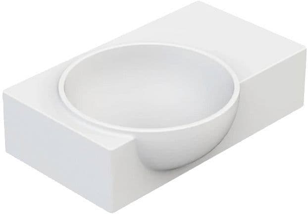 LAVE-MAINS GAUCHE QUO 40x22/27 SANS TROU DE ROBINET XONYX BLANC vue 1
