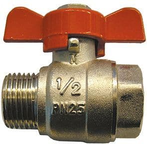 ROBINET A BILLE PASSAGE INTEGRAL MF 4/4" MANETTE PAPILLON vue 1