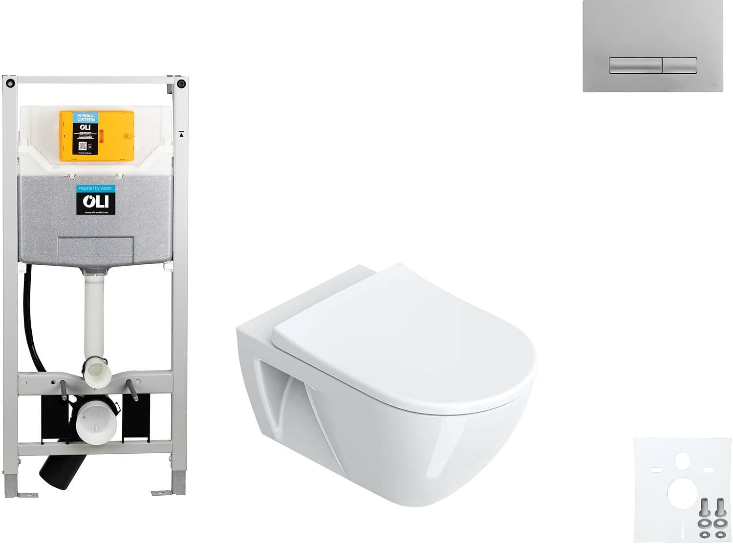 WALLFIX OLI WC SUSPENDU SFERA ECO CATALANO GLAM MAT CHROME vue 1
