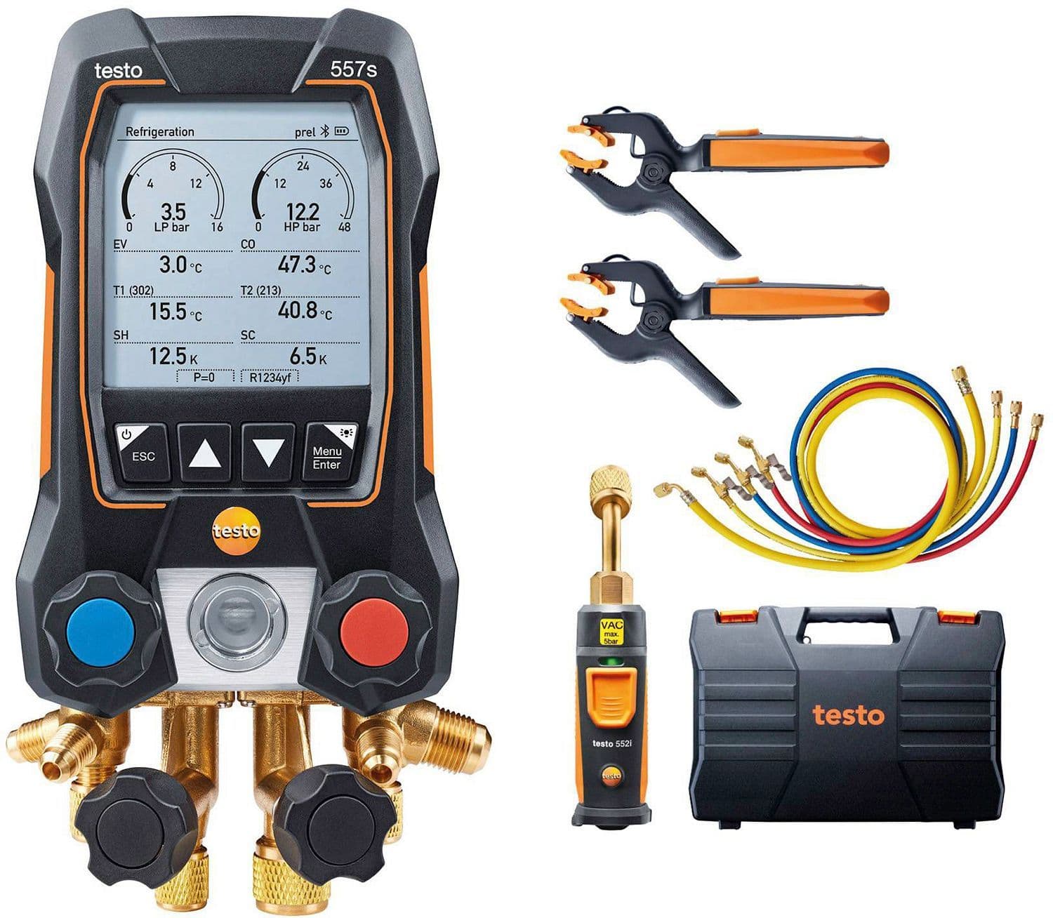 TESTO MANIFOLD SET VOOR WP INSTALL.558S + VULSLANGEN vue 1