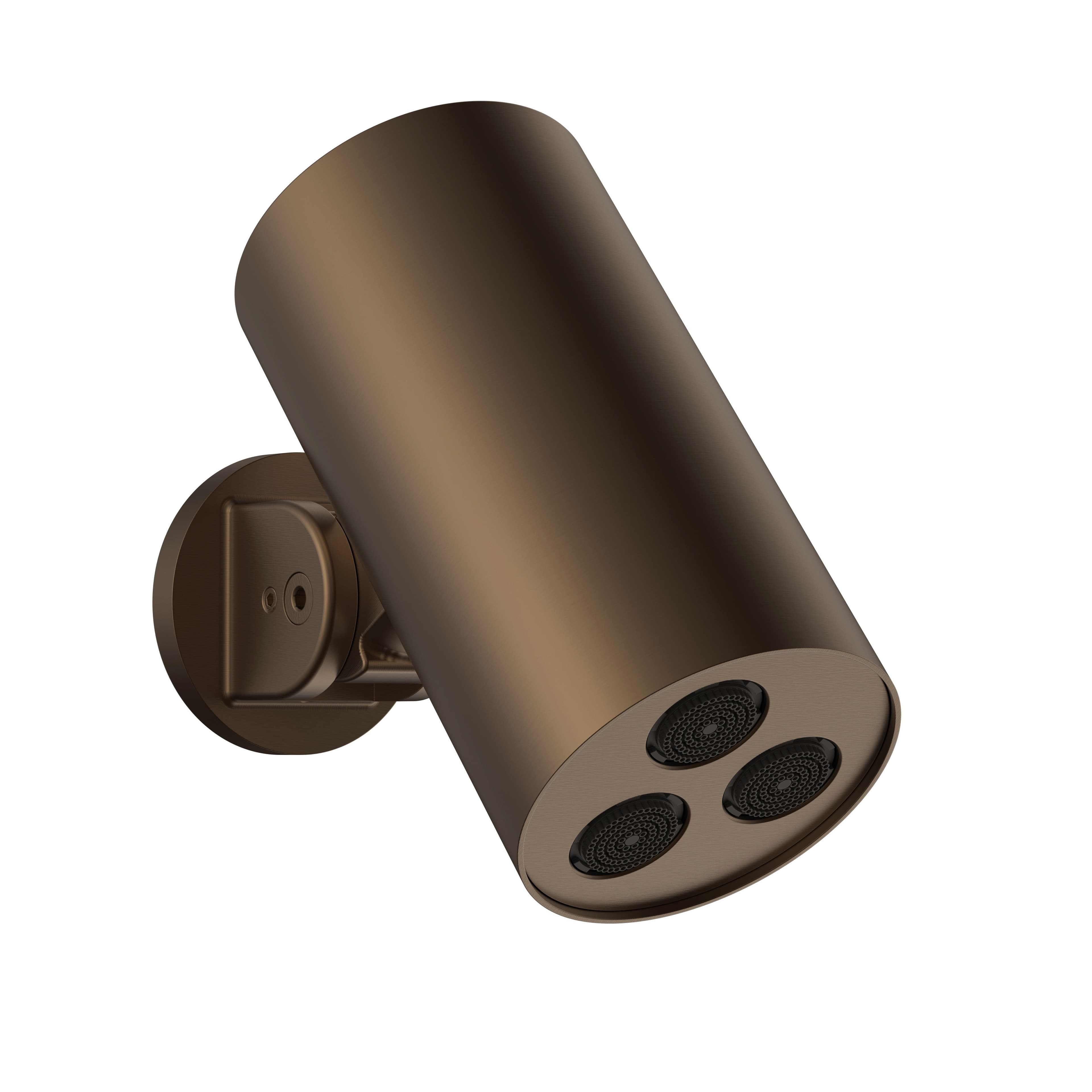 UNIFORMA DOUCHE DE TÊTE CYLINDRE – 1 JET – MONTAGE MURALE – 8X15 CM – BRUN BRONZÉ (PVD) vue 1