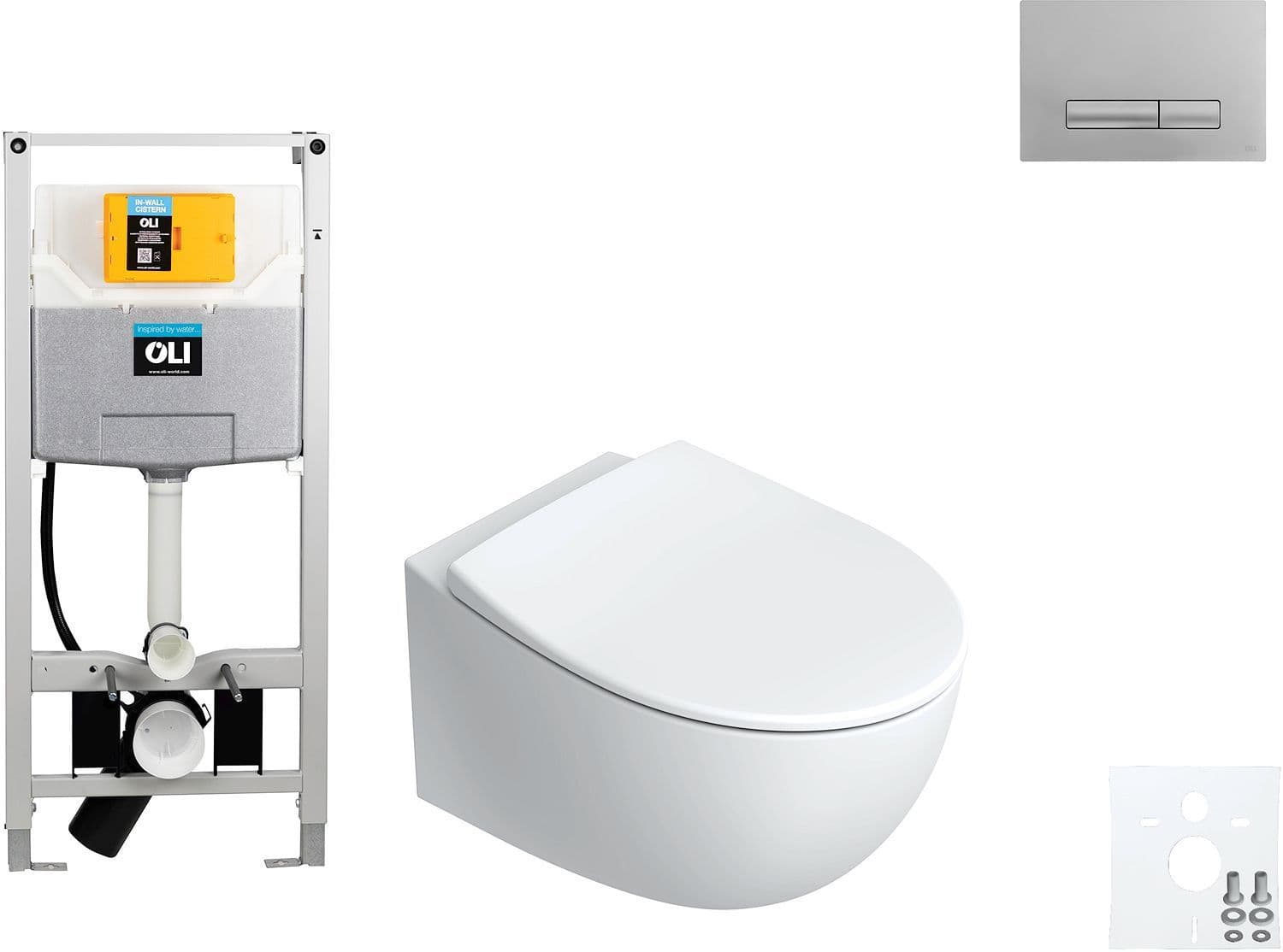WALLFIX OLI WC SUSPENDU ITALY CATALANO GLAM CHROME MAT vue 1