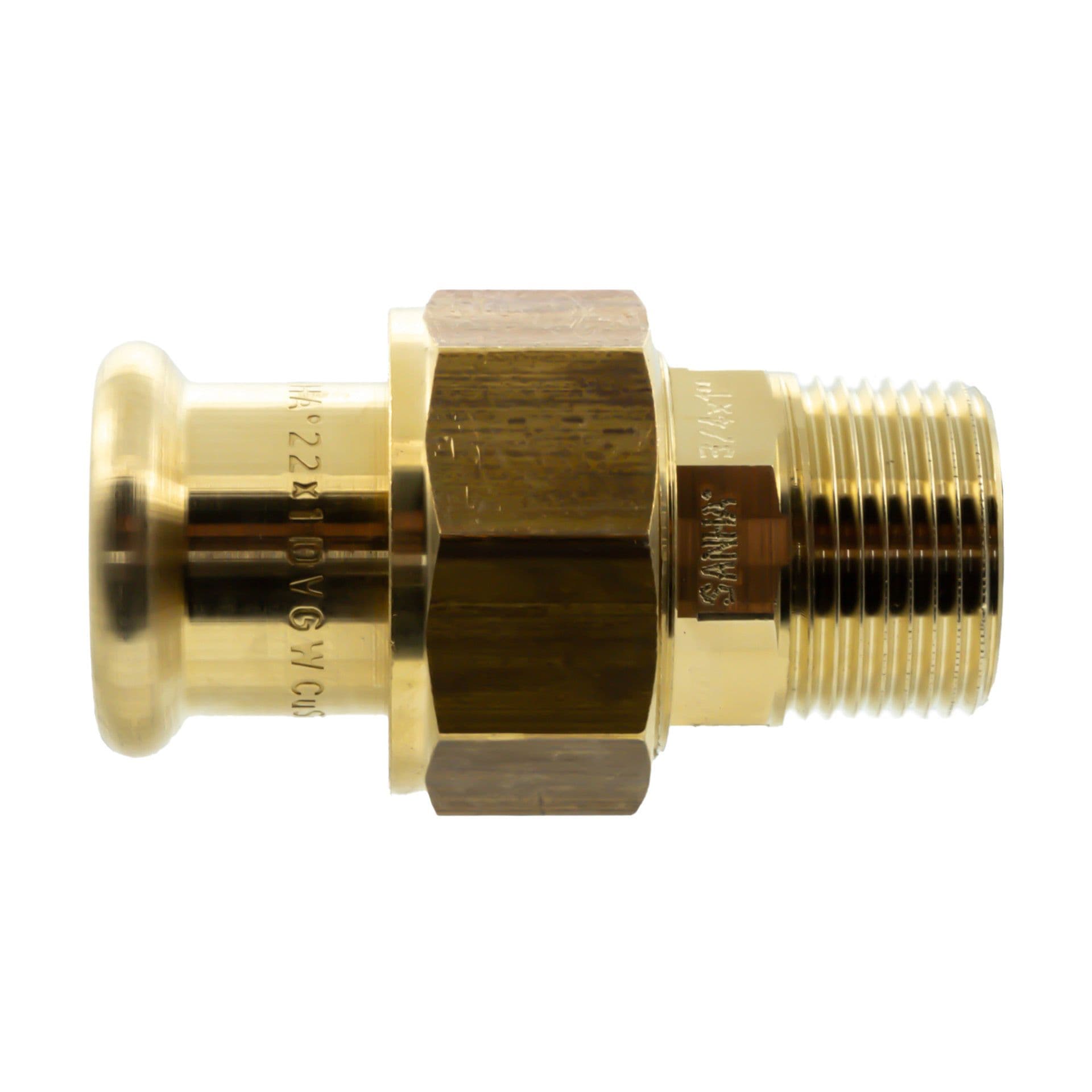 RACCORD UNION JOINT PLAT 7333 3/4MX22 (RÉF SANHA 8333G 3/4X22) vue 1