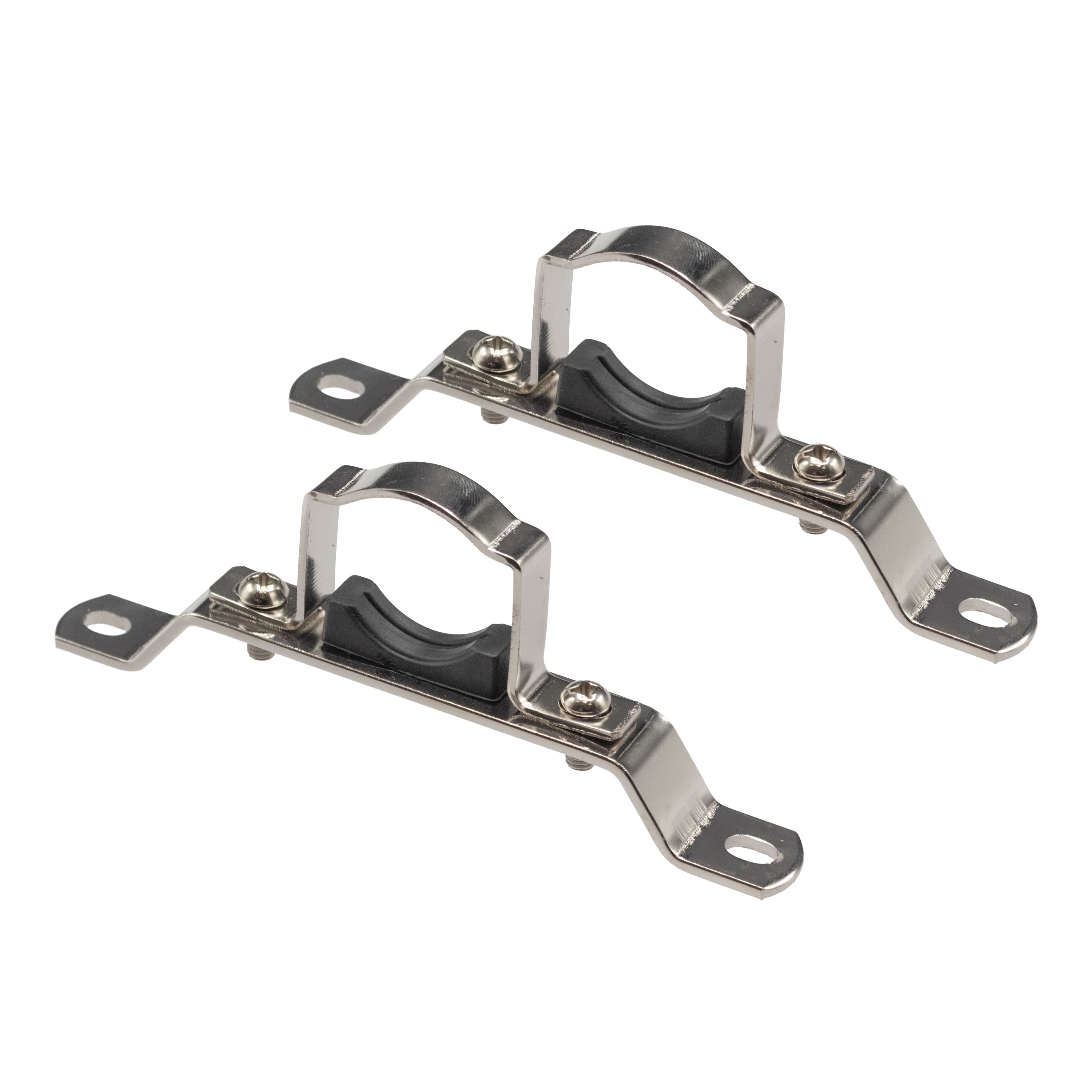 FIXATION SIMPLE POUR COLLECTEUR LAITON NICKELÉ 1" 2PCS/SET vue 1