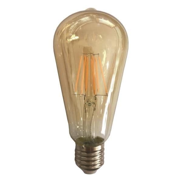 Lampe Led St64 2500K filament dimmable 10W 1050lm E27 240V Doré verre dimmable vue 1