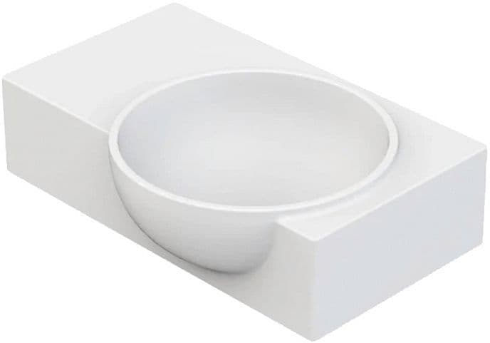 LAVE-MAINS DROIT QUO 40x22/27 SANS TROU DE ROBINET XONYX BLANC vue 1