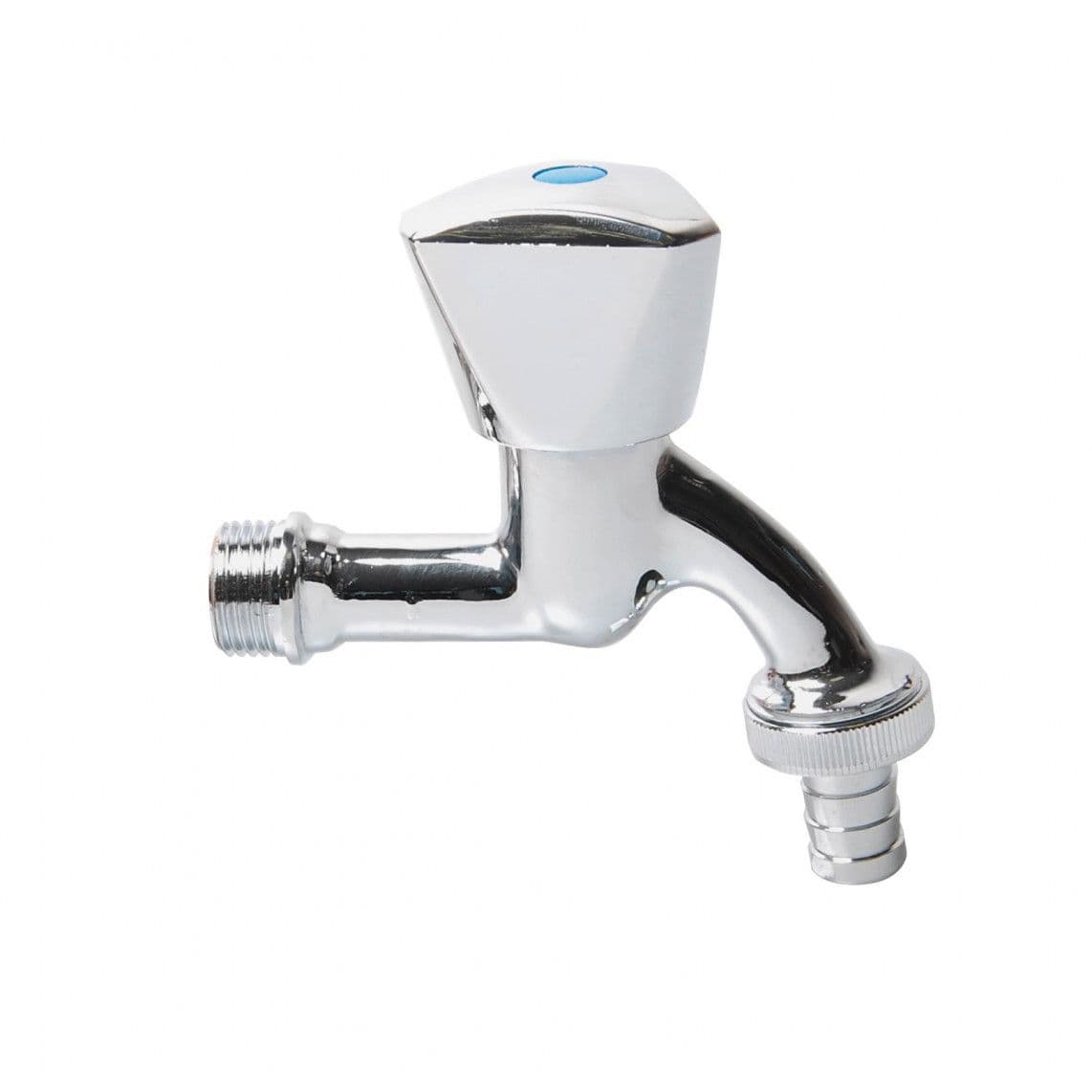 986170113 LT robinet de service poignée de capot, chromé, 1/2" M x 3/4" M x 1/2"T vue 1