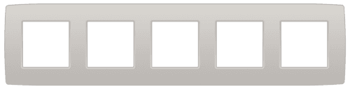 Plaque de recouvrement quintuple, entraxe de 71 mm, couleur Niko Original light grey vue 1