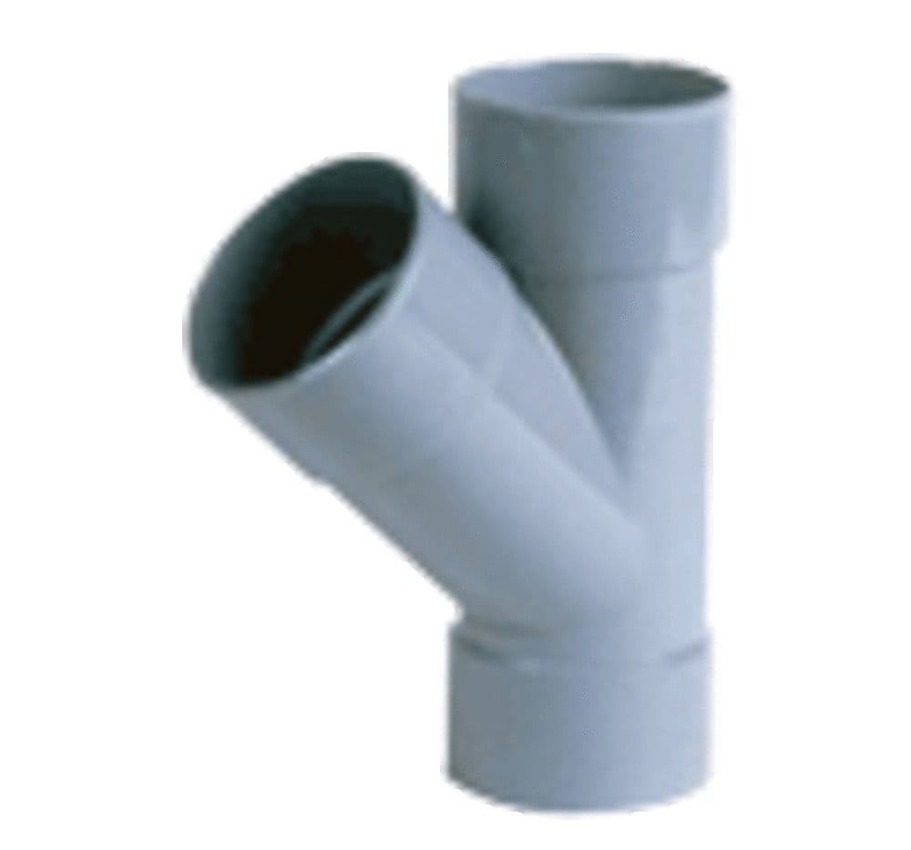 Nicoll raccord à coller PVC embranchement simple Té 45° FF D 50 gris vue 1