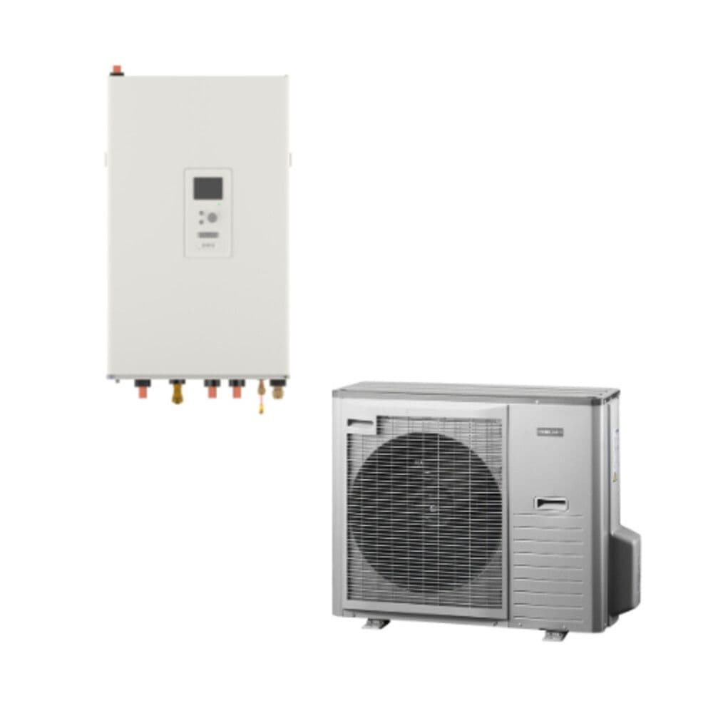 Nibe pompe à chaleur air/eau unité extérieure AMS-10-8 split + hydrobox SHB10-12 vue 1