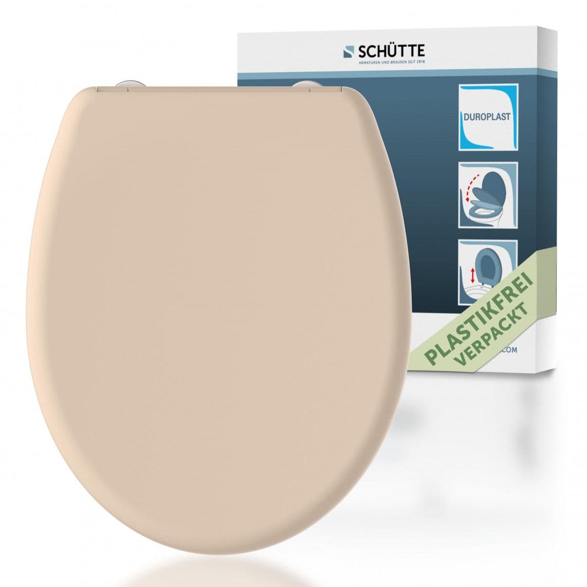 82305 abattant WC en Duroplast BEIGE, avec frein de chute et déclipsable vue 1