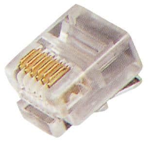 Fiches téléphoniques RJ12 6 / 6 mâles - à sertir - 100 pièces vue 1