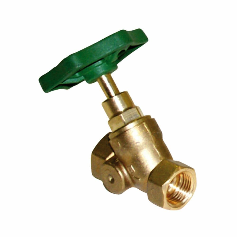 robinet d'arrêt oblique FF laiton sans trou de purge 3/4" vue 1