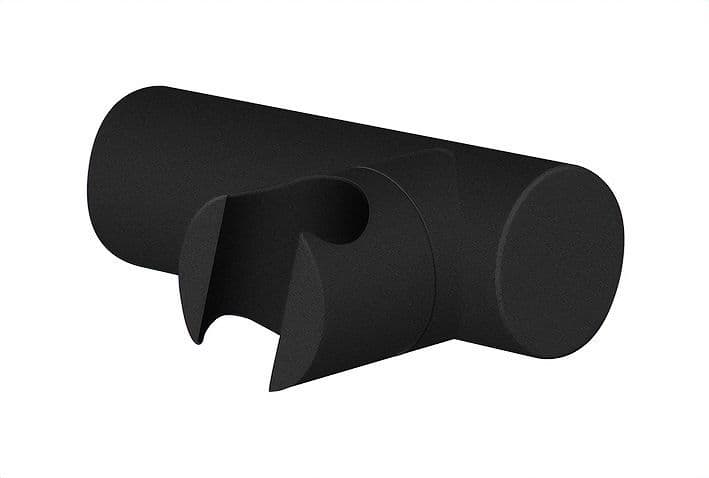 SUPPORT MURAL DOUCHE A MAIN UNIVERSEL ROND NOBILI NOIR MAT vue 1