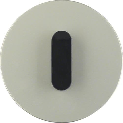 Plaque de recouvrement avec manette pour interrupteur rotatif / poussoir Serie R.classic Inox / Noir vue 1
