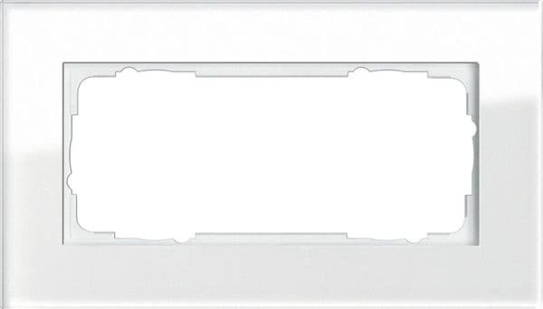 Cadre de finition Gira Esprit Blanc verre Blanc vue 1
