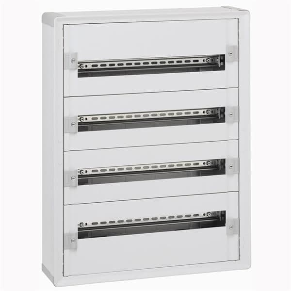 Coffret XL³ 160 - 4 rangées isolant - 96 modules - sans porte vue 1