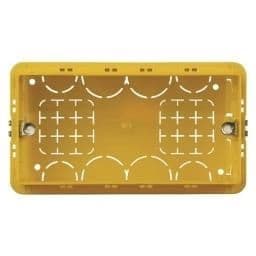 Boîte encastré 4 modules rectangulaire - Jaune - 130 x 71 x 52mm vue 1